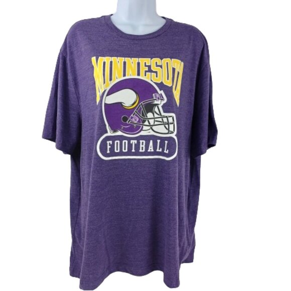 Minnestoa Purple Vikings Football T-Shirt Men's short sleeve round neck size 2XL - Picture 1 of 6